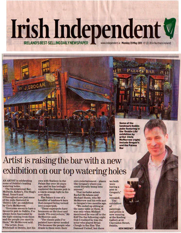 Chris McMorrow in the Independent Newspaper