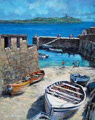 painting of coliemore harbour, dublin