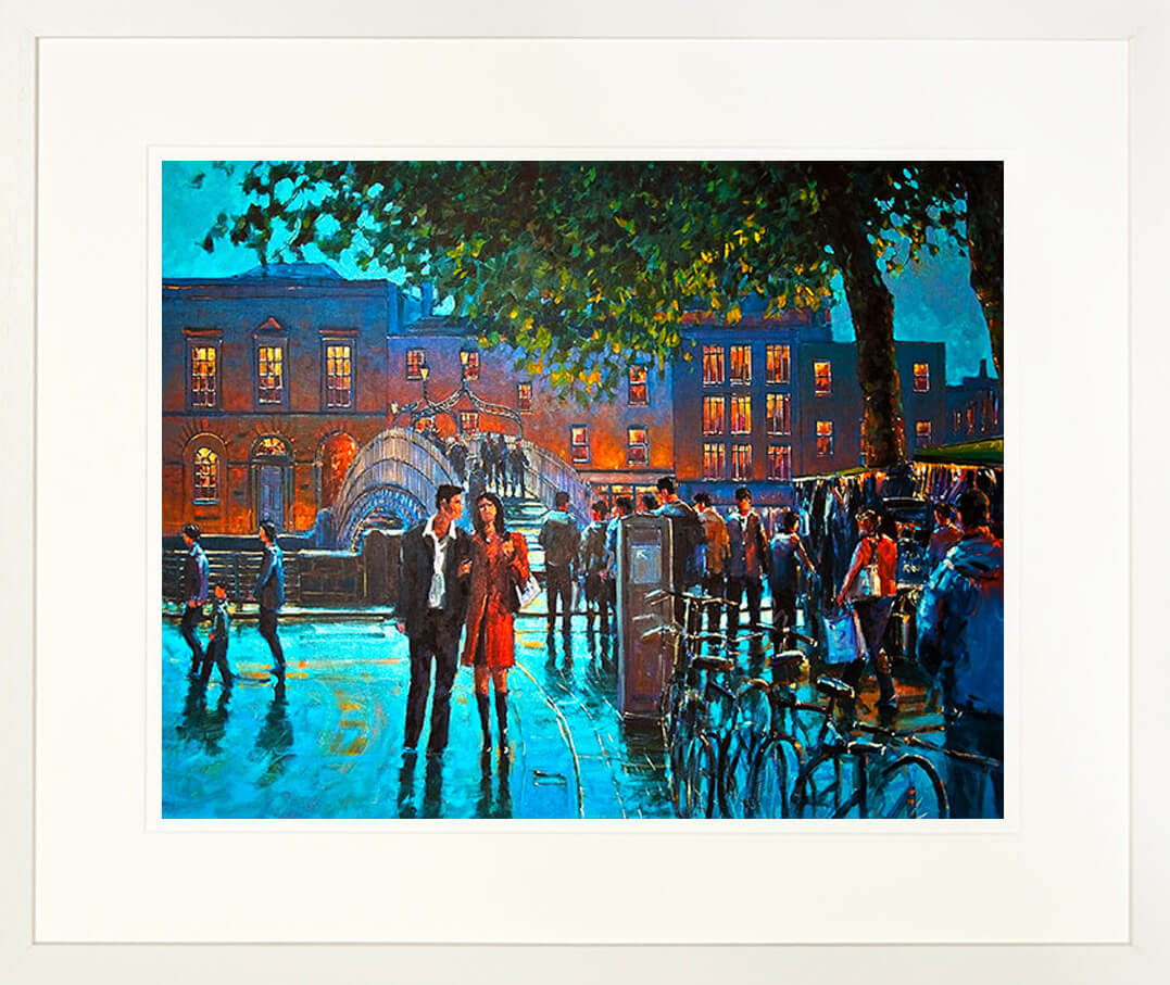 Painting titled STREETS OF DUBLIN - FRAMED print
