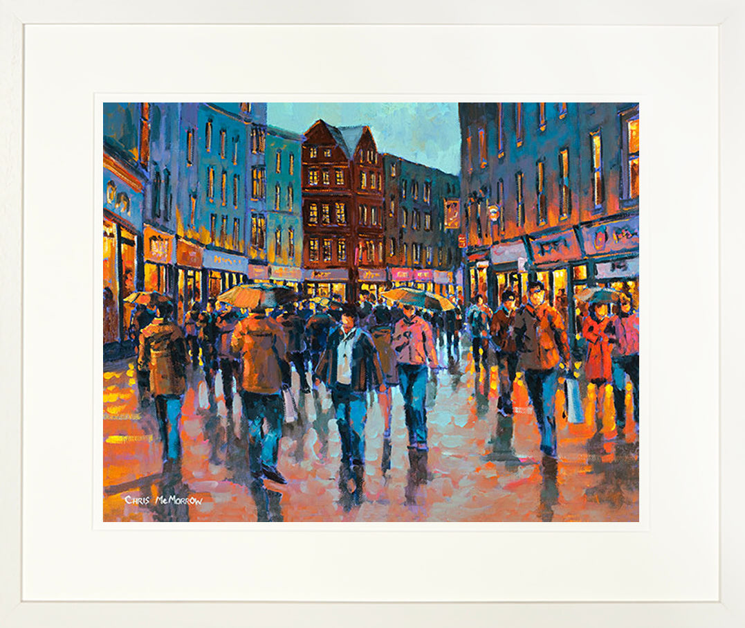 Painting titled PEOPLE ON GRAFTON - FRAMED print