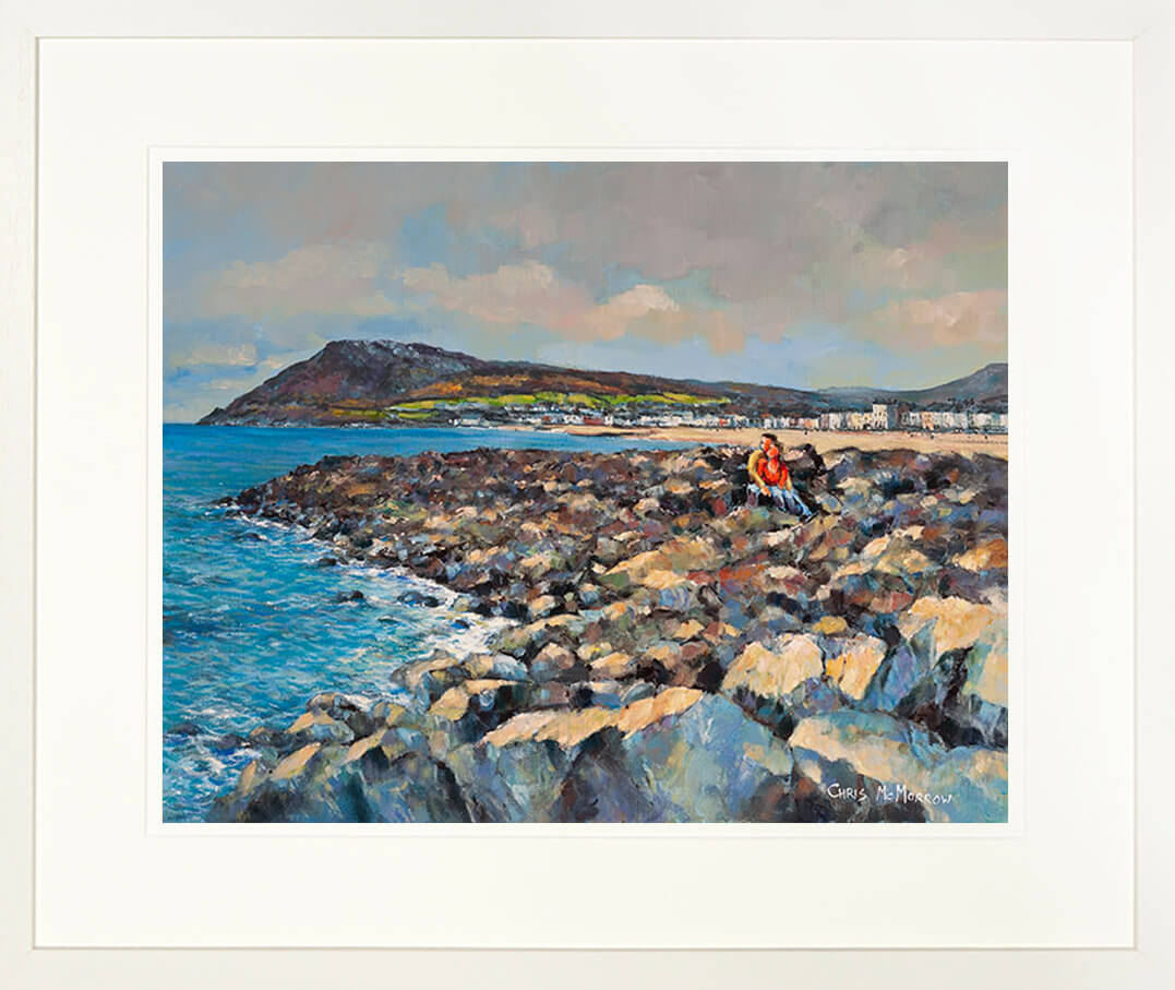 LOOKING OUT TO SEA , Bray, Wicklow- FRAMED print