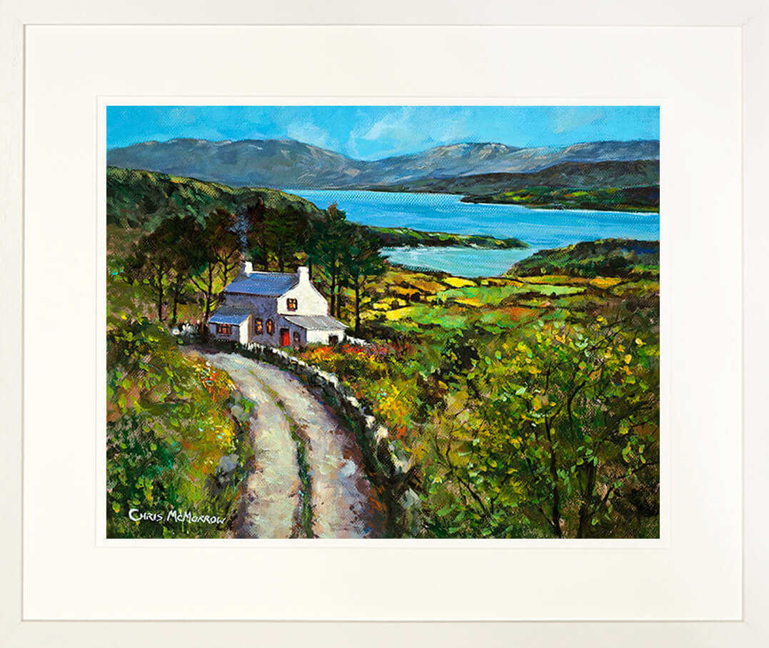 COTTAGE BY THE LAKE - FRAMED print