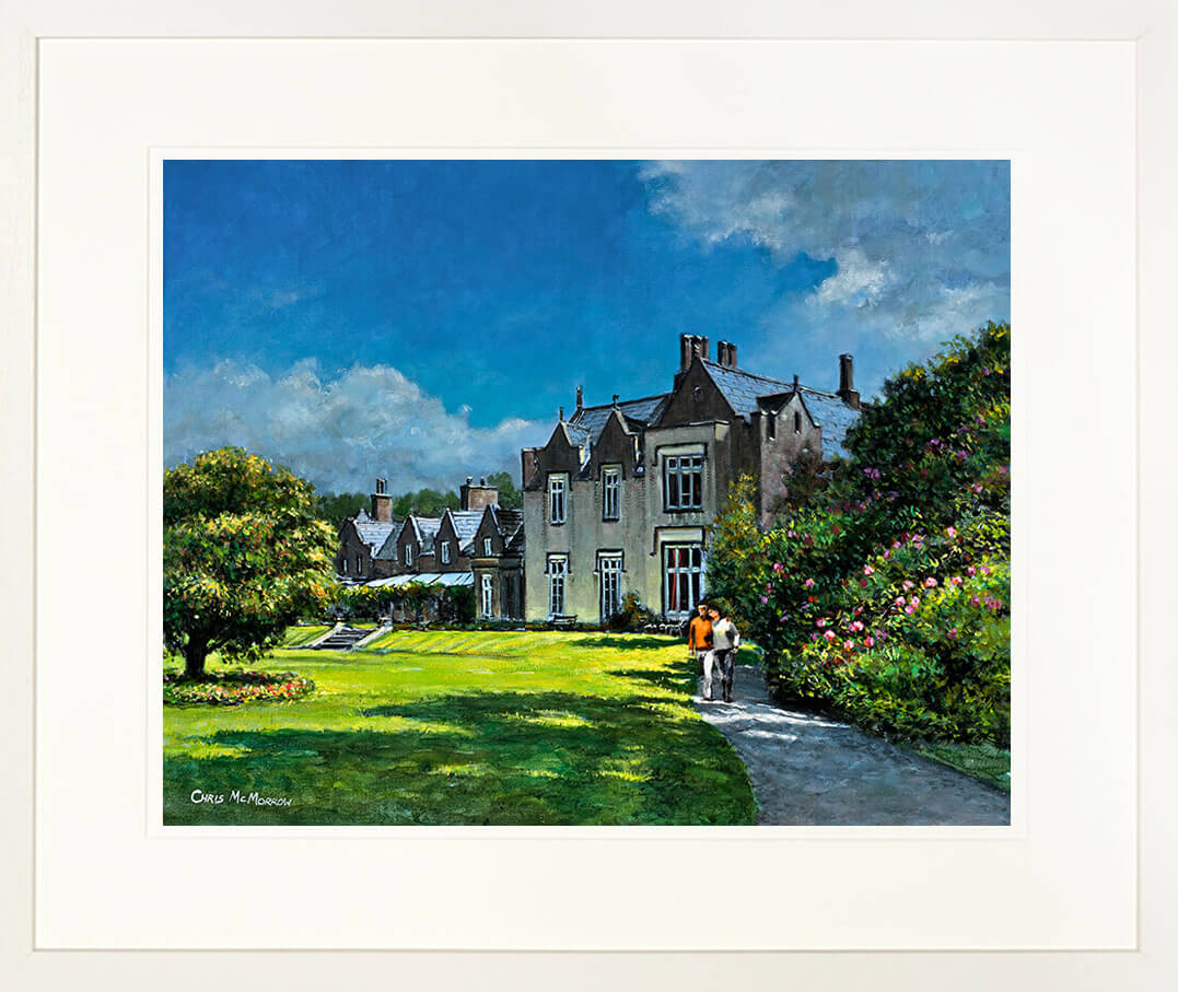 Framed print of Manor House and gardens, Wicklow