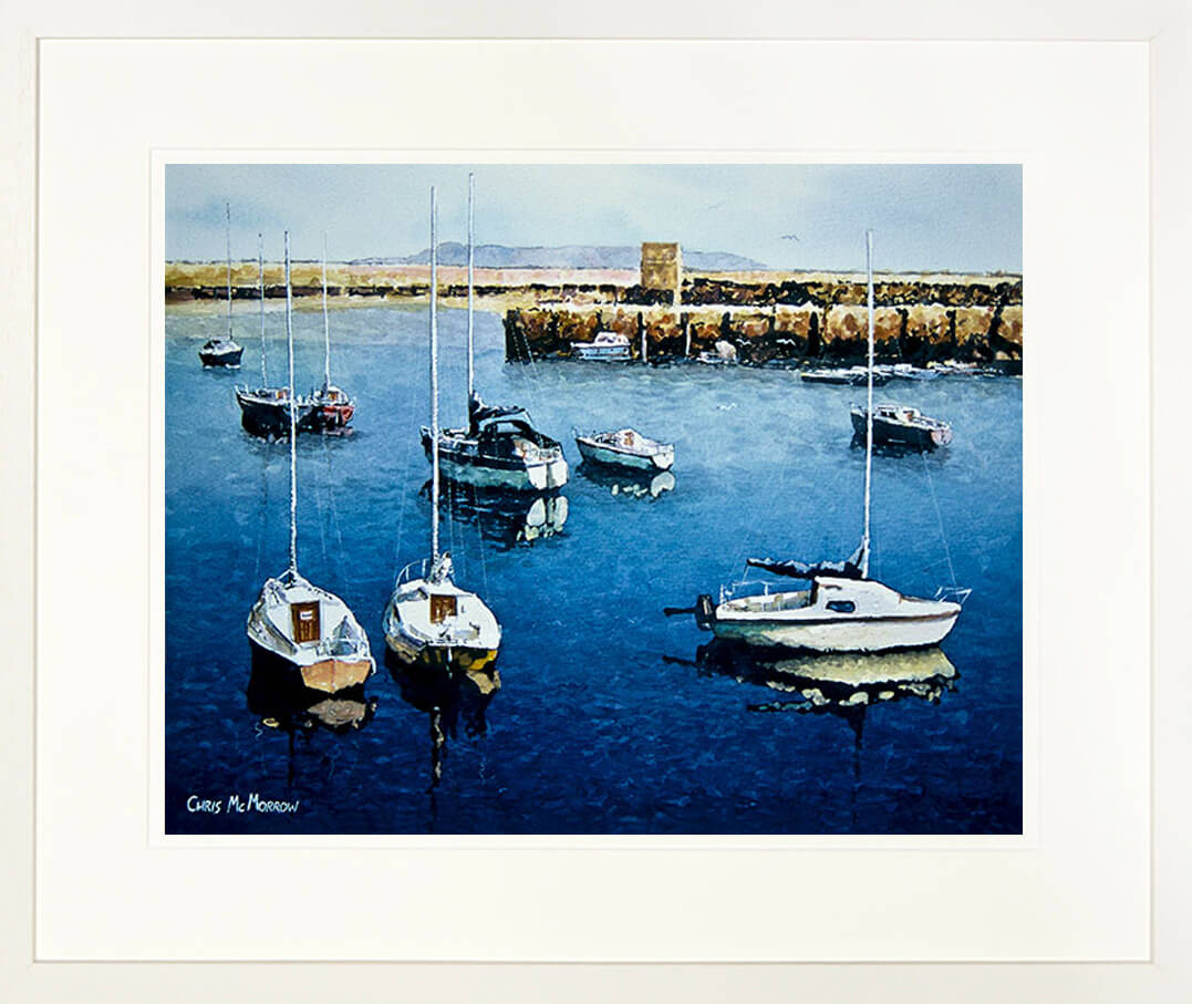 Painting titled SAILBOATS - FRAMED print