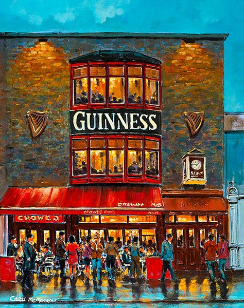 A painting of Crowe's Pub in Ballsbridge,Dublin
