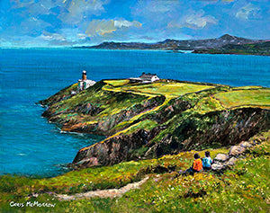 painting of the Baily lighthouse on Howth Head Dublin