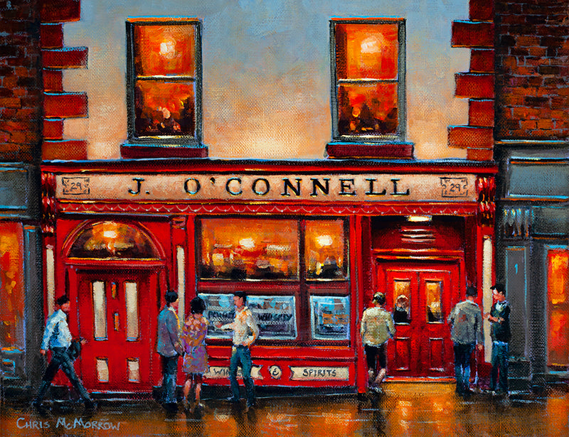 Painting of O'Connells Bar , Dublin 2