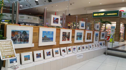 prints on display in nutgrove shopping centre