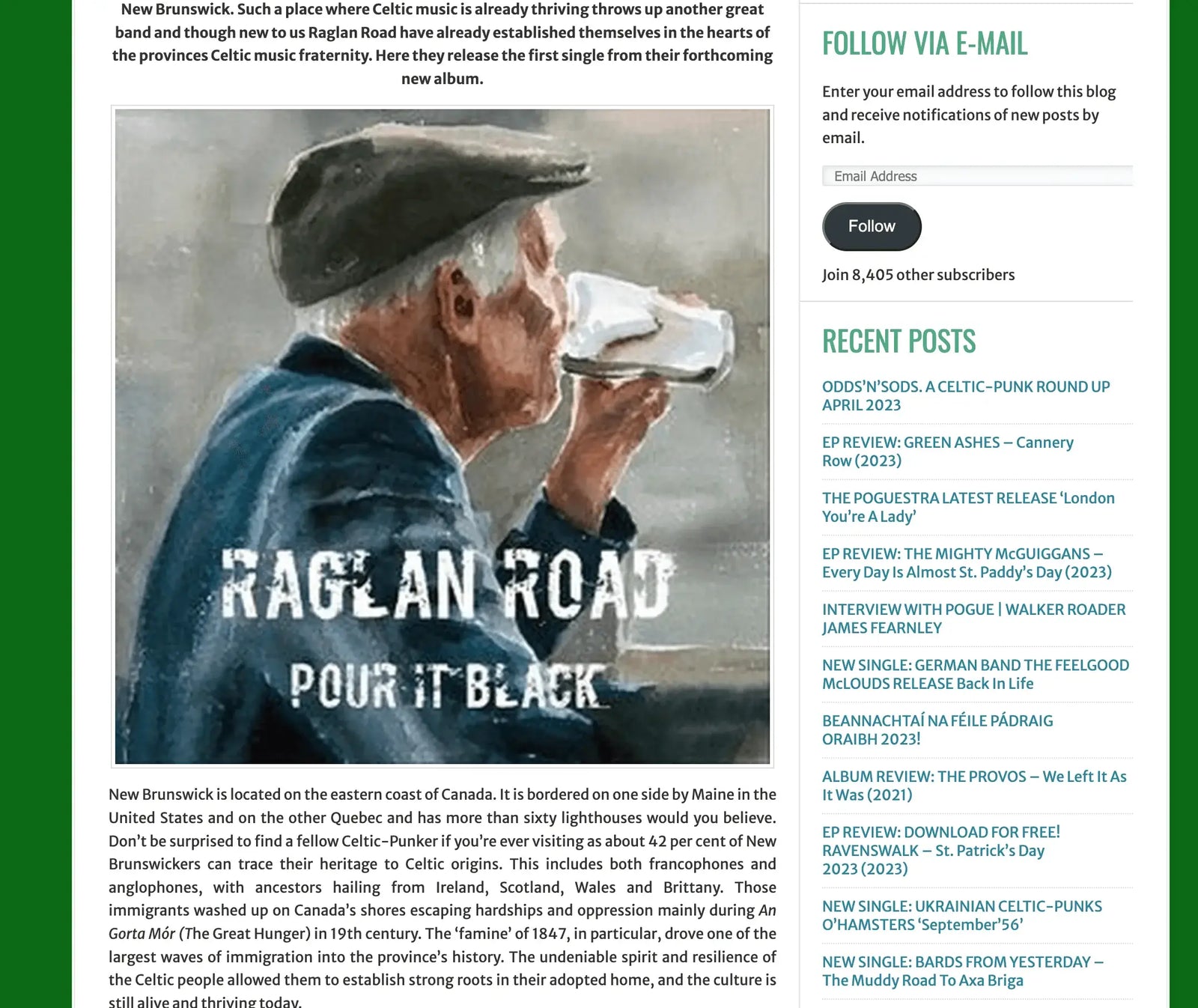 PICTURE OF A MAN DRINKING A PINT OF STOUT