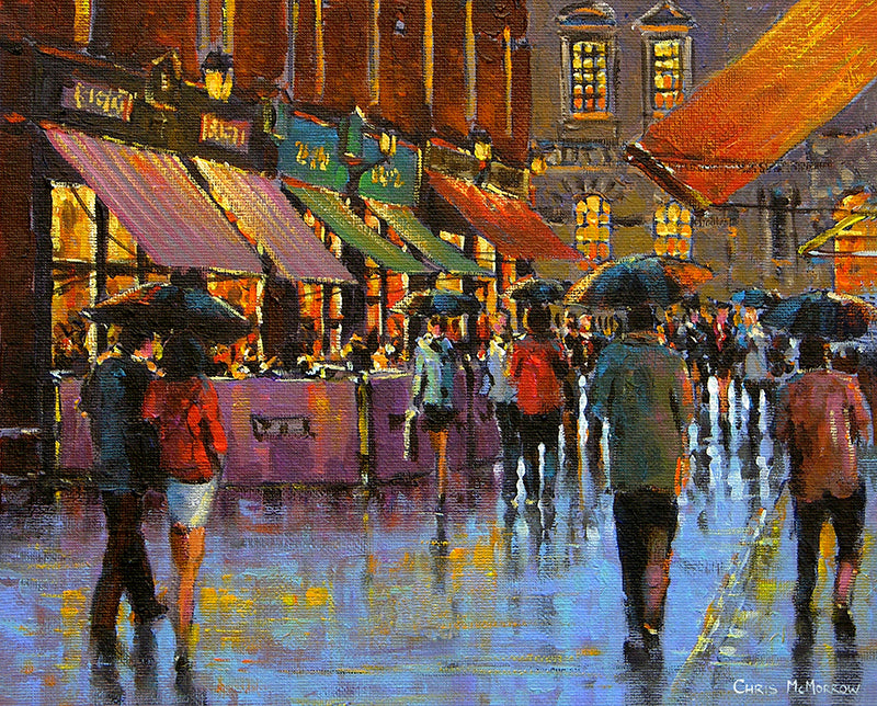 Castlemarket Glow, Dublin print by Chris McMorrow