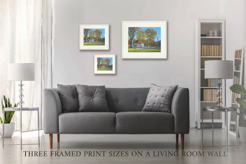 Photo of three sizes of Phoenix Park prints
