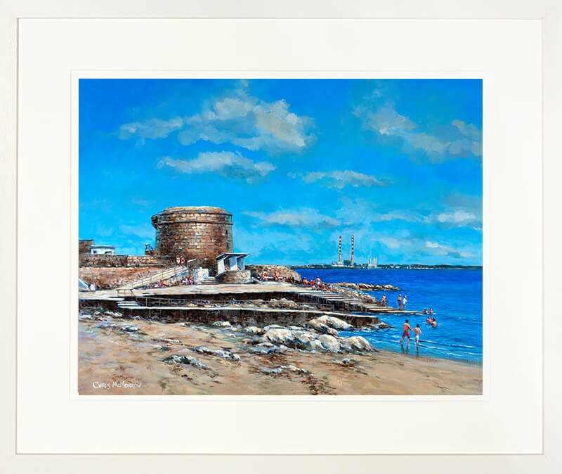 Painting of SEAPOINT  Dublin- FRAMED print