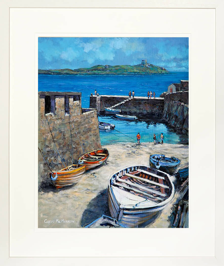 framed print of coliemore harbour dublin
