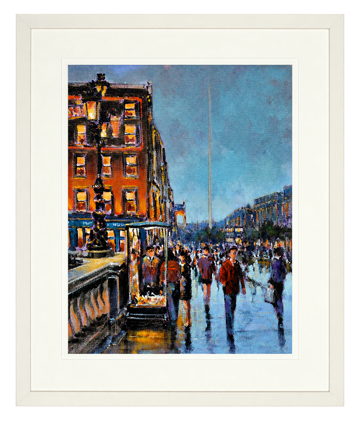 Framed print of O'Connell Bridge in the Rain, Dublin by Chris McMorrow