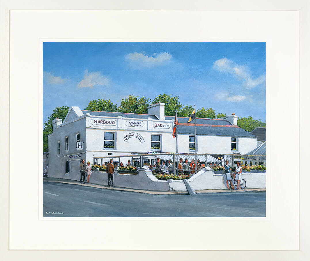 framed print of harbour bar in bray co. wicklow
