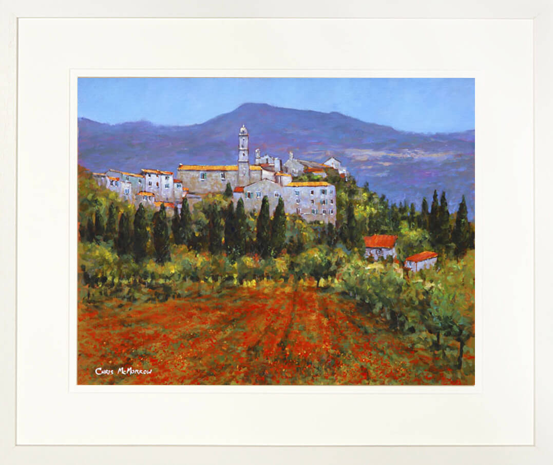 TUSCAN POPPIES painting - FRAMED print