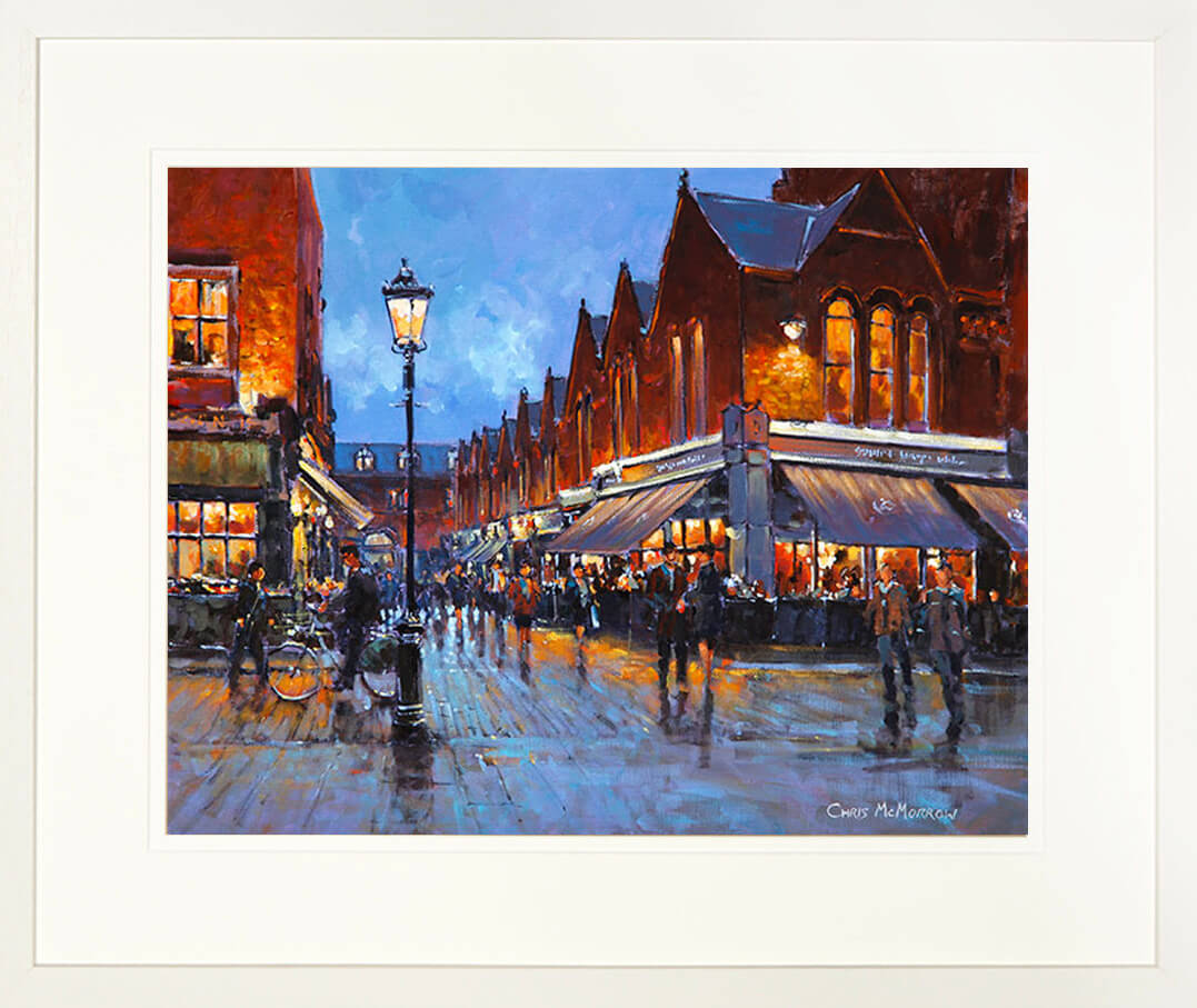 Framed print of castlemarket evening, dublin