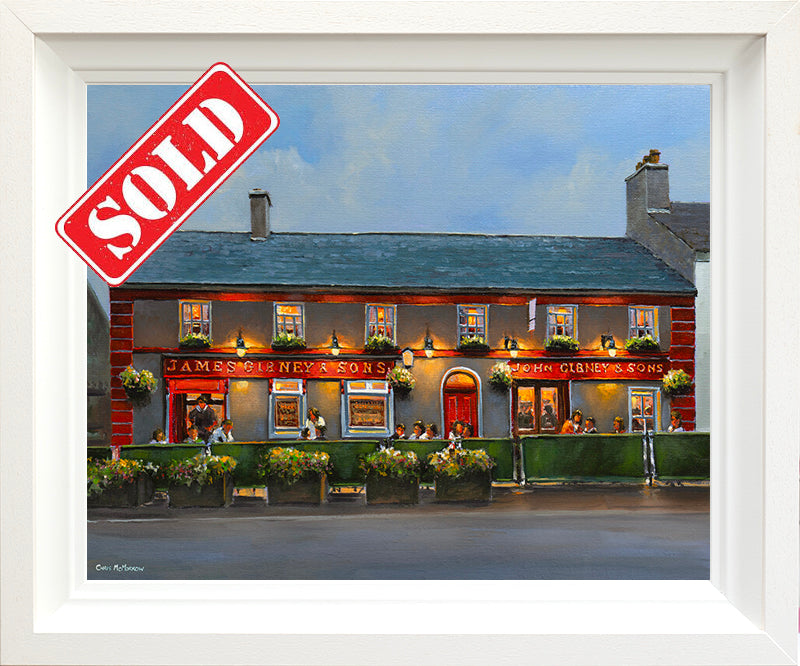 Original oil painting of Gibneys Pub, Malahide, County Dublin