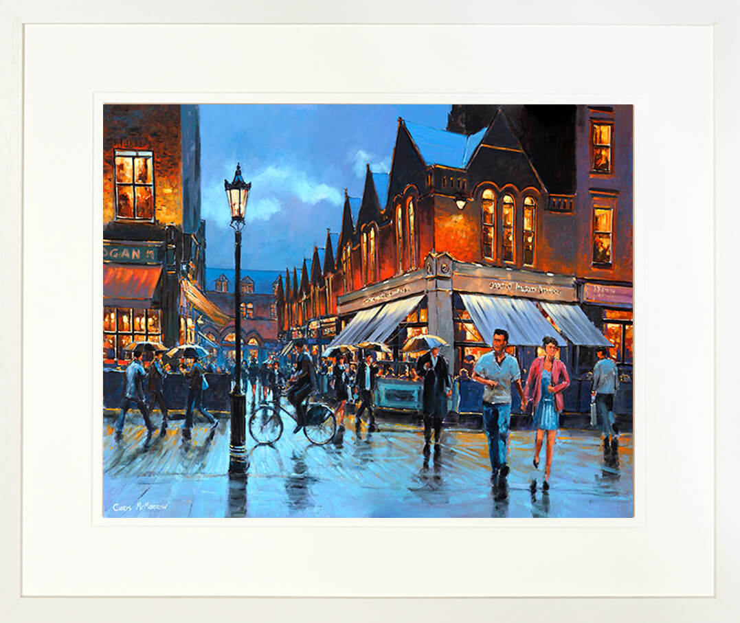 Painting titled OUT ON THE TOWN - FRAMED print