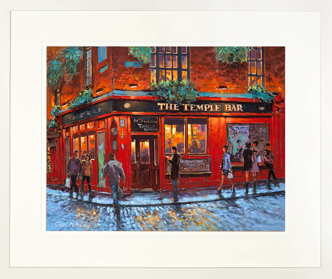 Print Painting Of The Temple Bar Pub Dublin Artist Chris McMorrow print-painting-of-the-temple-bar-pub-dublin-artist-chris-mcmorrow
