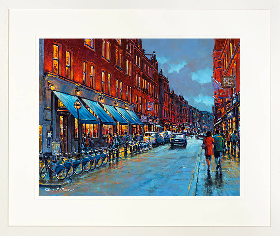 EXCHEQUER STREET painting - FRAMED print