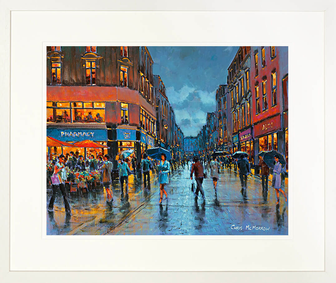 painting titled IN GRAFTON STREET - FRAMED print