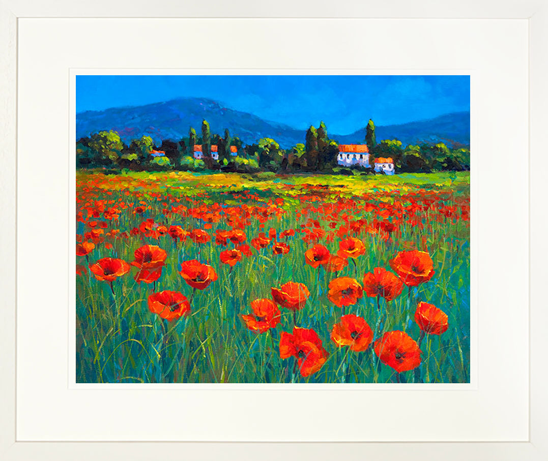 Painting of POPPIES - FRAMED print
