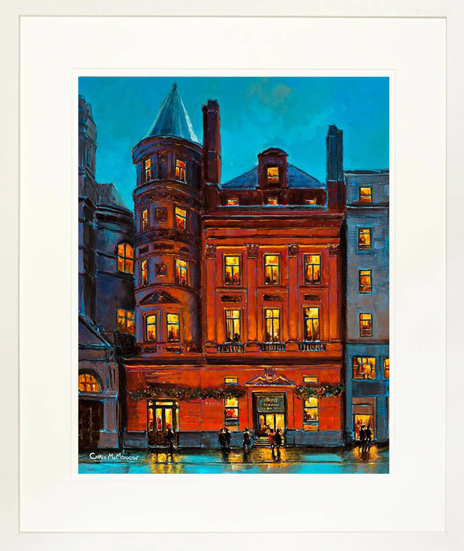 THE BANK PUB painting - FRAMED print