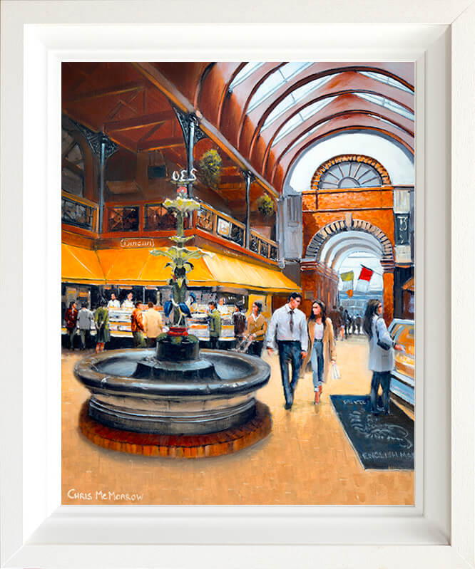 Original canvas painting of the English Market, Cork