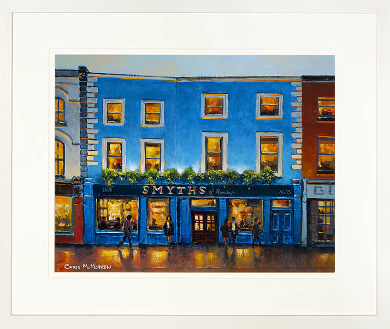 Framed print of Smyths Bar in Ranelagh, Dublin