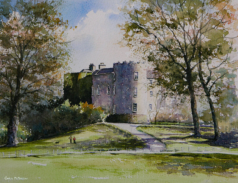 Watercolour painting of Leixlip Castle, Kildare