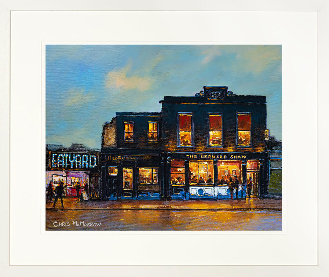 Framed print of the Bernard Shaw Pub and Eatyard, Portobello, Dublin