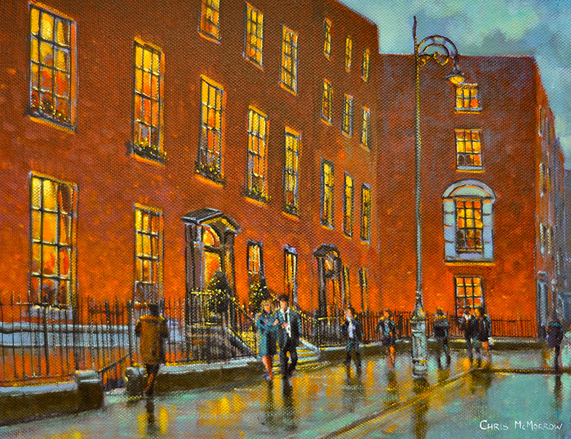 Evening at the Merrion, Dublin print by Chris McMorrow