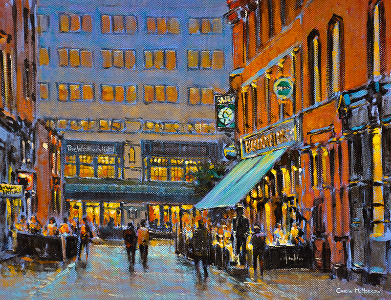 Evening at the Westbury, Dublin print by Chris McMorrow