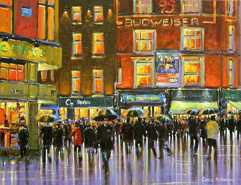 Top of Grafton Street, Dublin print by Chris McMorrow