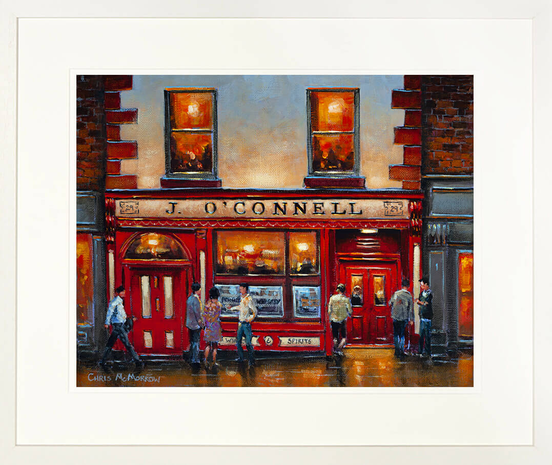 Framed print of O&#39;Connells Pub near Portobello, Dublin