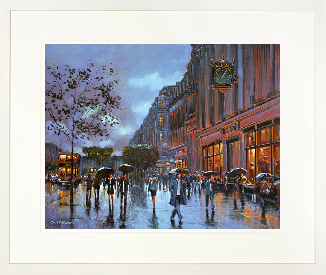 Framed print of Clery&#39;s Store on O&#39;Connell Street in the capital&#39;s city centre