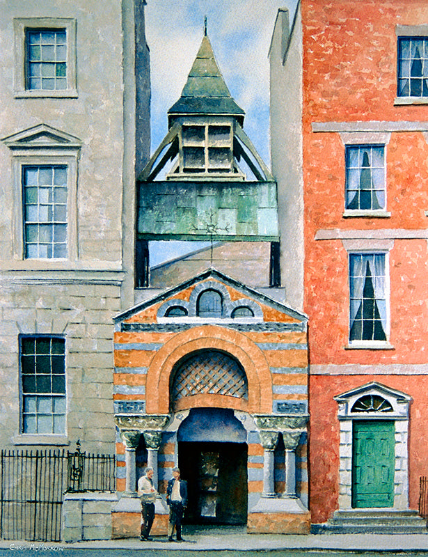 university church dublin watercolour painting