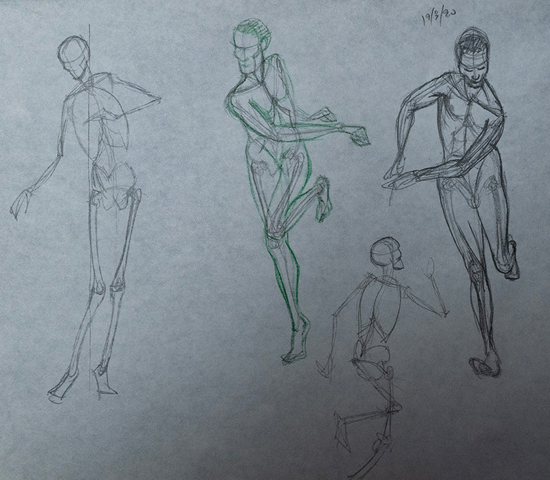 figure study pencil drawing