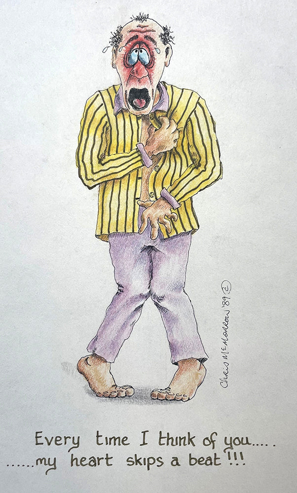 rapidograph ink drawing of a cartoon character