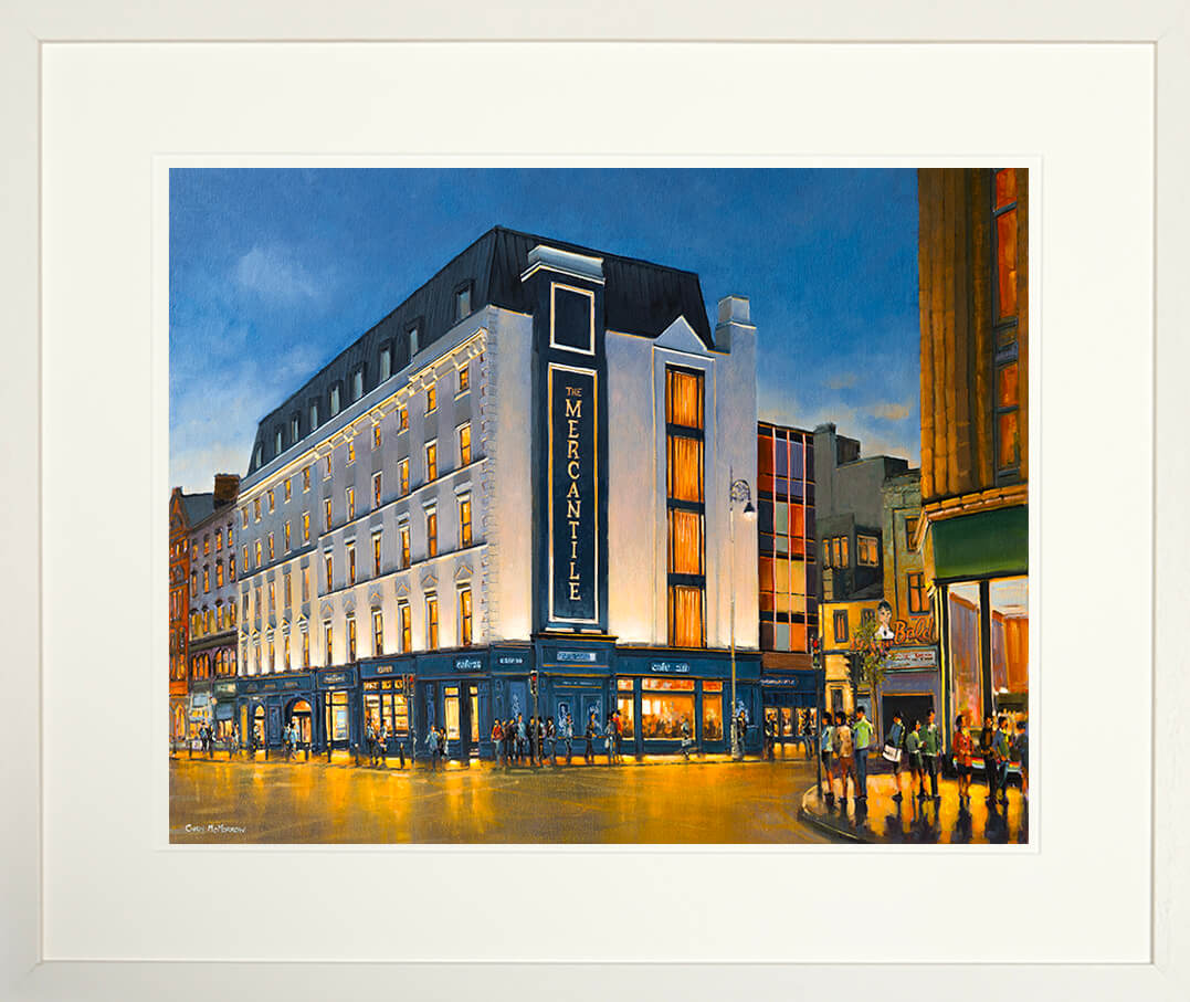 framed print of mercantile Hotel and bar