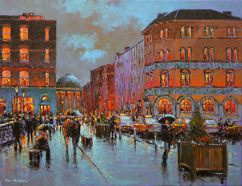 PAinting of Grattan Bridge near Capel Street, Dublin