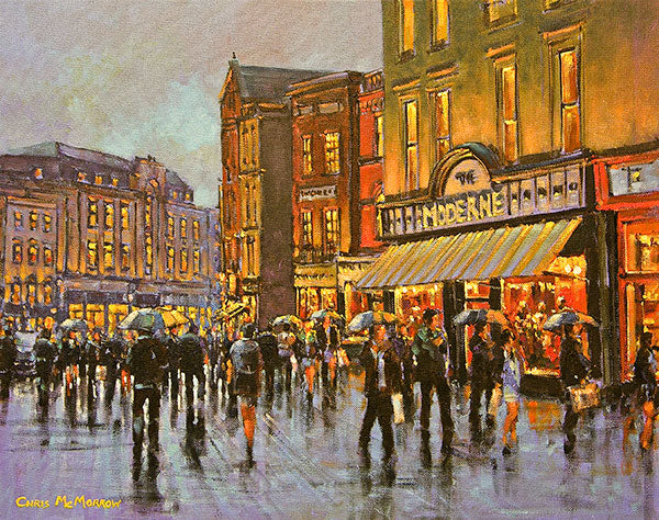 A painting of the Moderne on Patrick Street, Cork