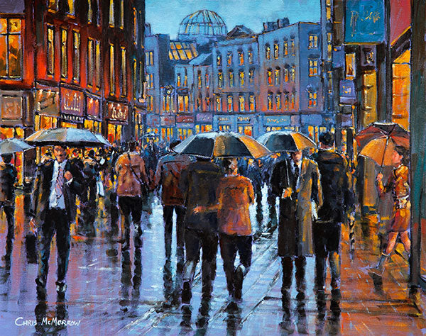 On Grafton Street A painting of people on Grafton Street, Dublin