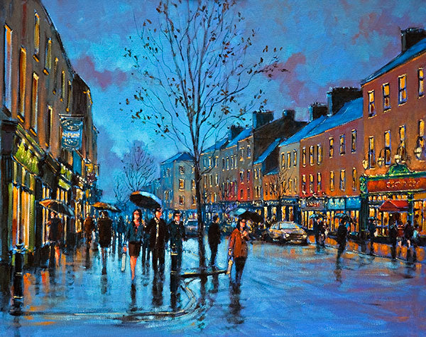A painting of the main street in Nenagh, Co Tipperary