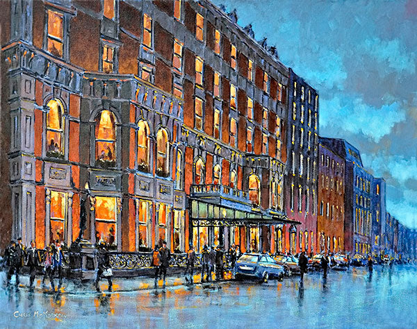 A painting of the Shelbourne Hotel, Stephens Green, Dublin