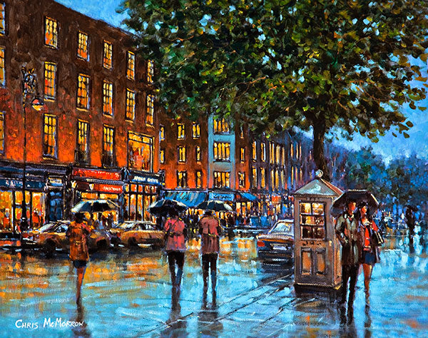 A painting of a view of Dawson Street, Dublin
