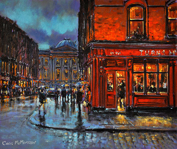 Painting of The Turks Head and Chop House in Temple Bar, Dublin.