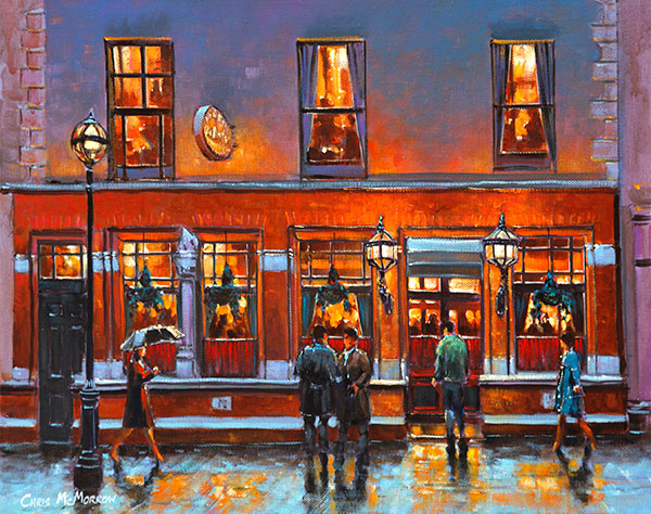 A painting of Nearys Bar, Chatham Street, Dublin