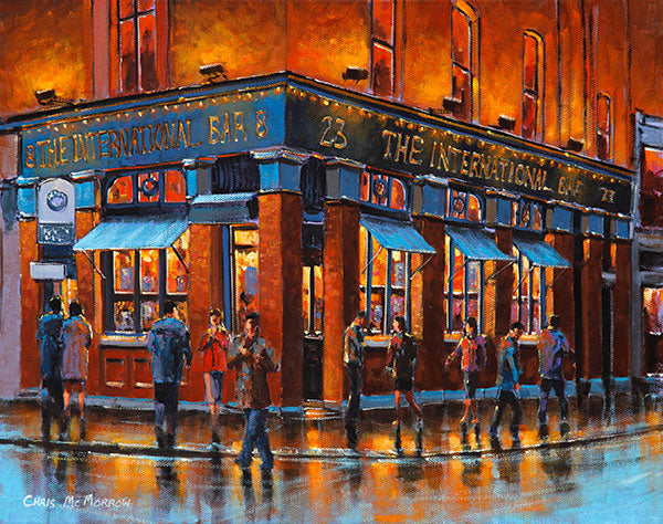 A painting of the International bar and lounge, Dublin
